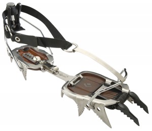 Black Diamond Cyborg crampon with automatic bindings