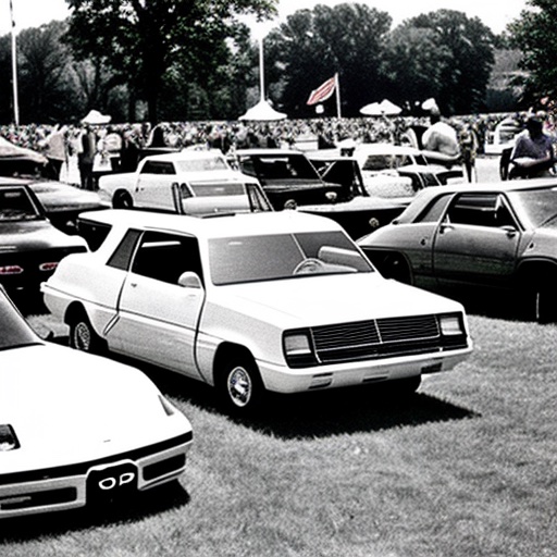 A sample classic car show from the late 80's
